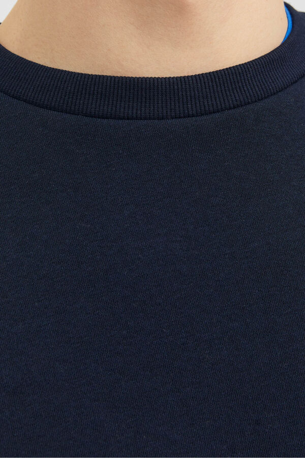 Jack & Jones Sudadera b&aacute;sica cuello redondo azul