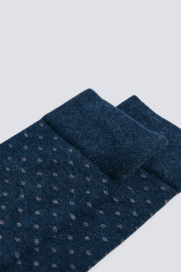 Springfield Duge čarape sa kontrastnim tufnama Plava