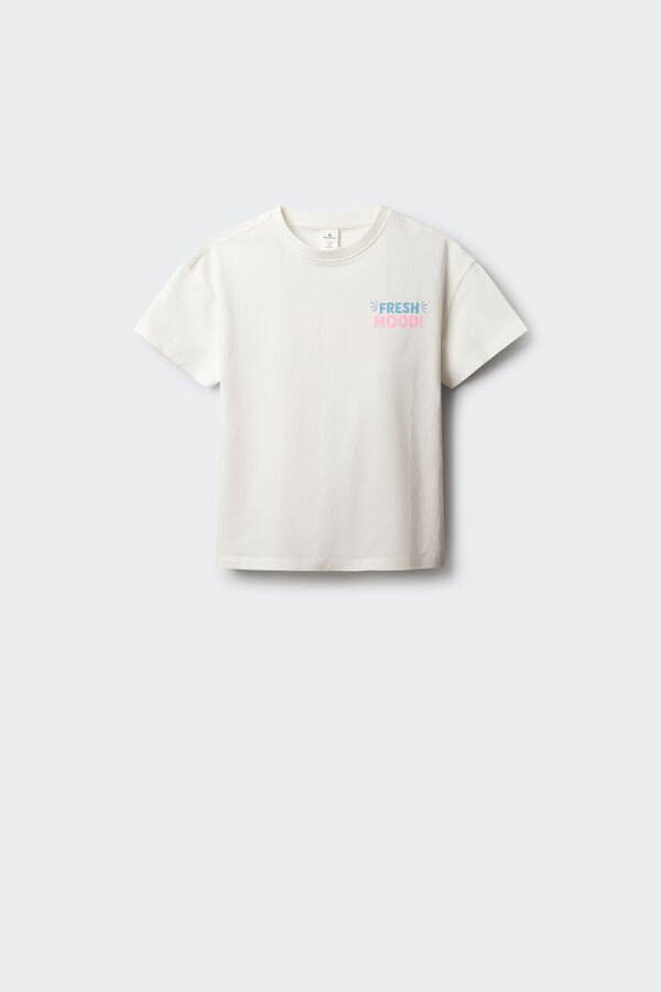 Springfield Kids Camiseta manga corta limonada ni&ntilde;a marfil