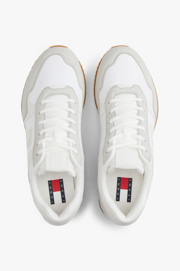 Tommy Jeans Zapatilla Tommy Jeans blanca con logo bandera blanco