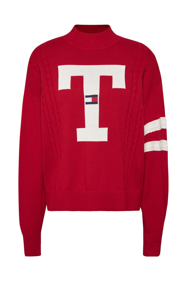 Springfield Jersey de punto de mujer Tommy Jeans rojo