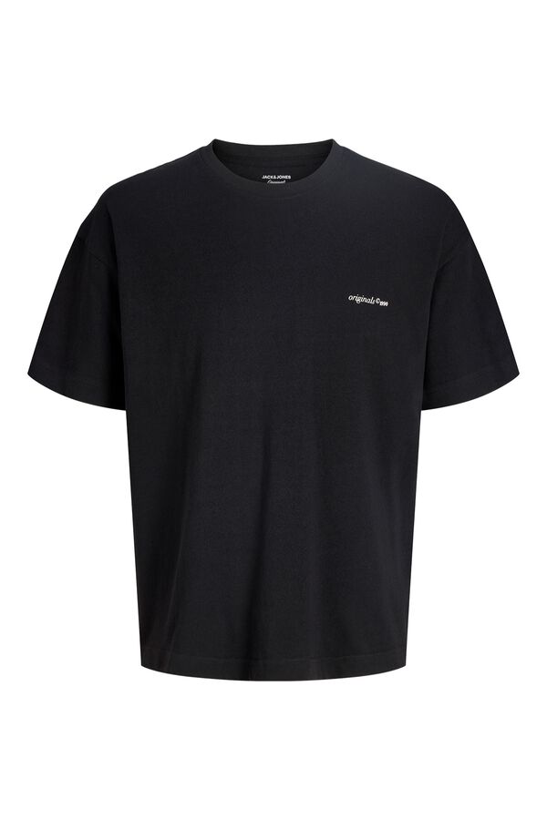 Jack & Jones T-shirt loose em algod&atilde;o preto