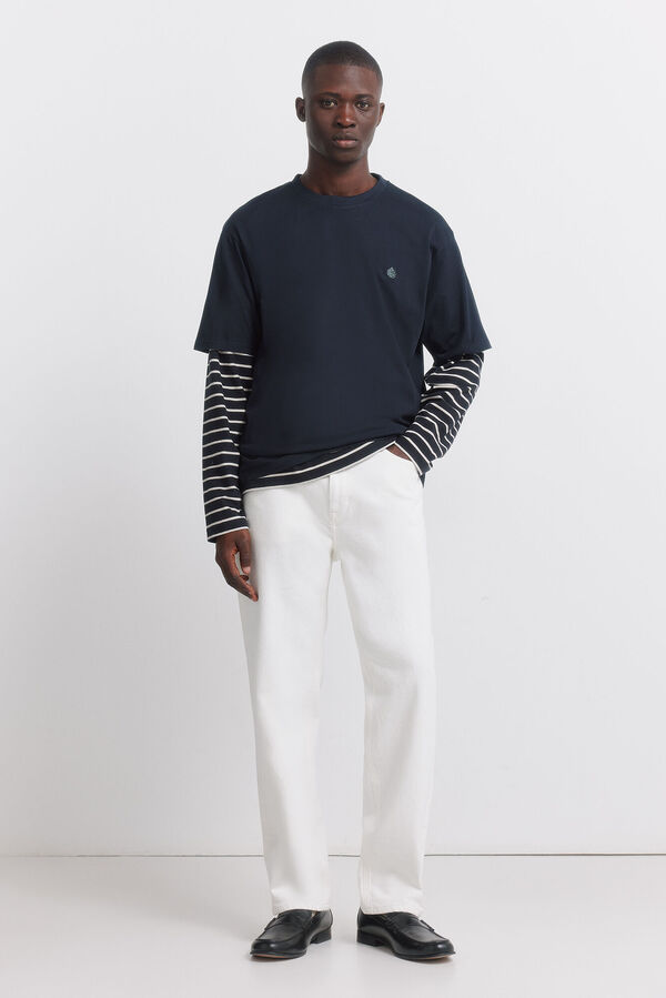 Springfield Camiseta b&aacute;sica logo Springfield azul