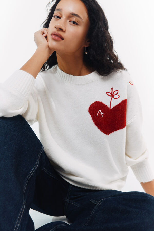 Springfield Jersey coraz&oacute;n A beige