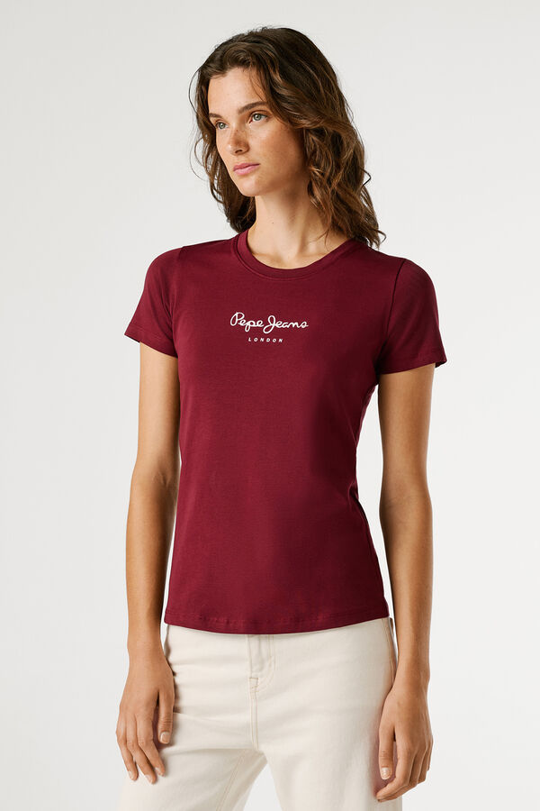 Pepe Jeans Camiseta manga corta burdeos