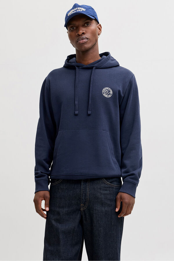 Jack & Jones Sudadera con capucha relaxed azul
