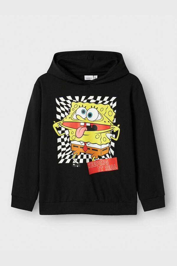 Name it Sudadera Bob Esponja con capucha negro