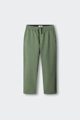 Springfield Kids Dečije chino pantalone od pletiva Zelena
