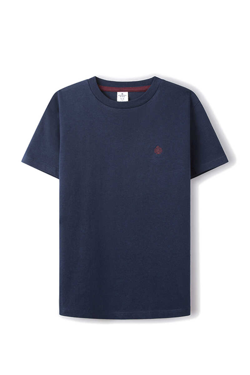 Springfield T-shirt básica logo menino azulado