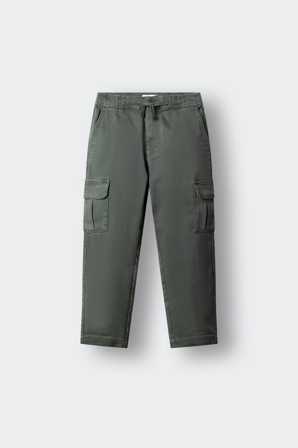 Springfield Kids Dečije jogger cargo pantalone Zelena