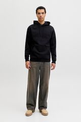 Jack & Jones Sudadera relaxed con capucha negro