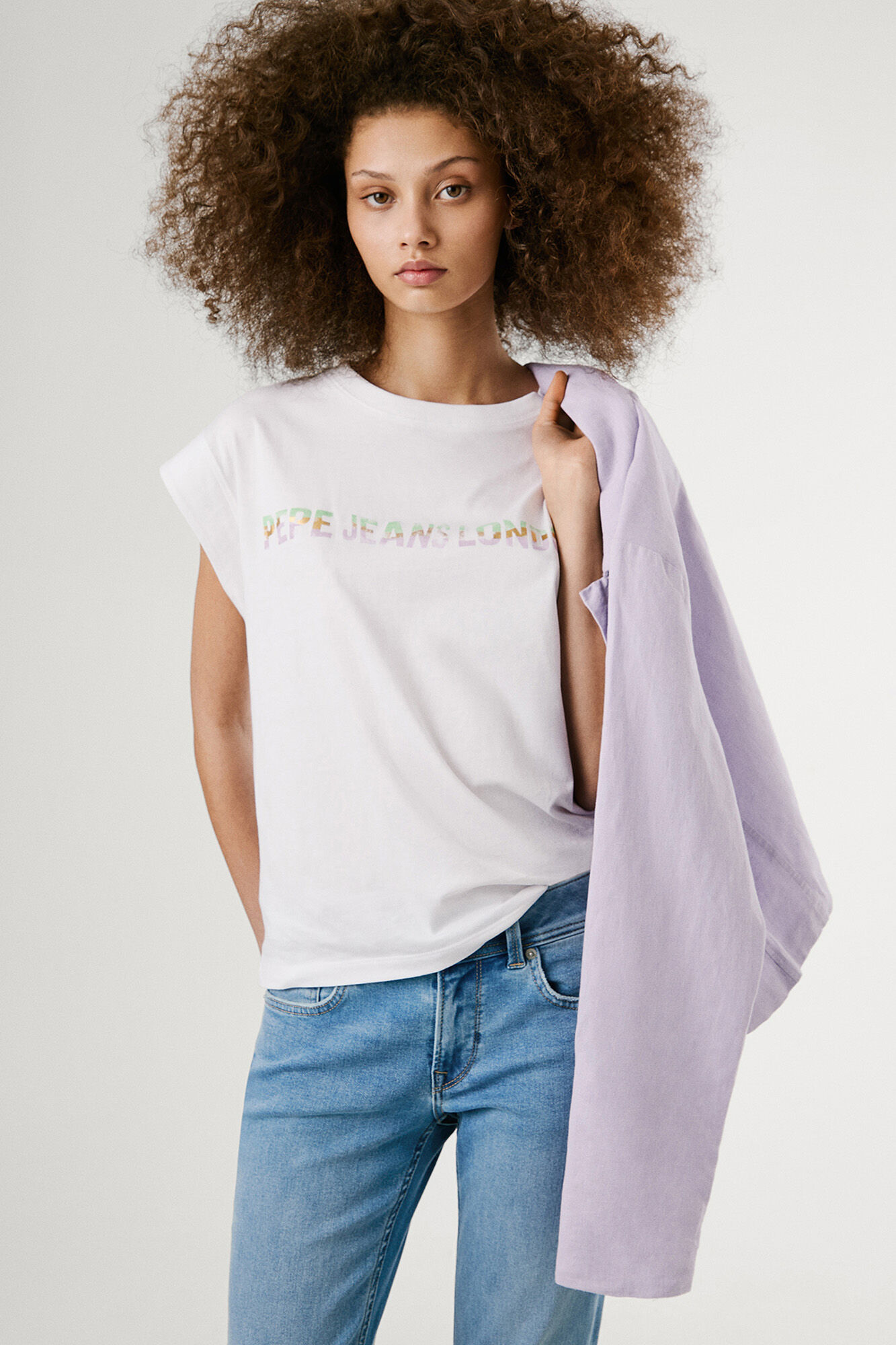 Pepe Jeans Camiseta manga corta con logo recto frontal