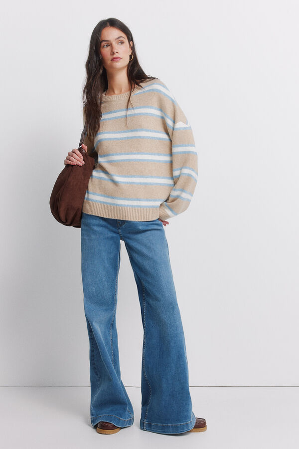 Springfield Džemper sa spu&scaron;tenim ramenima Bež