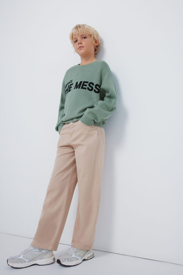 Springfield Kids Dečji džemper „Nered“ Zelena