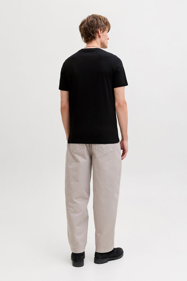 Jack & Jones Camiseta slim bordada negro