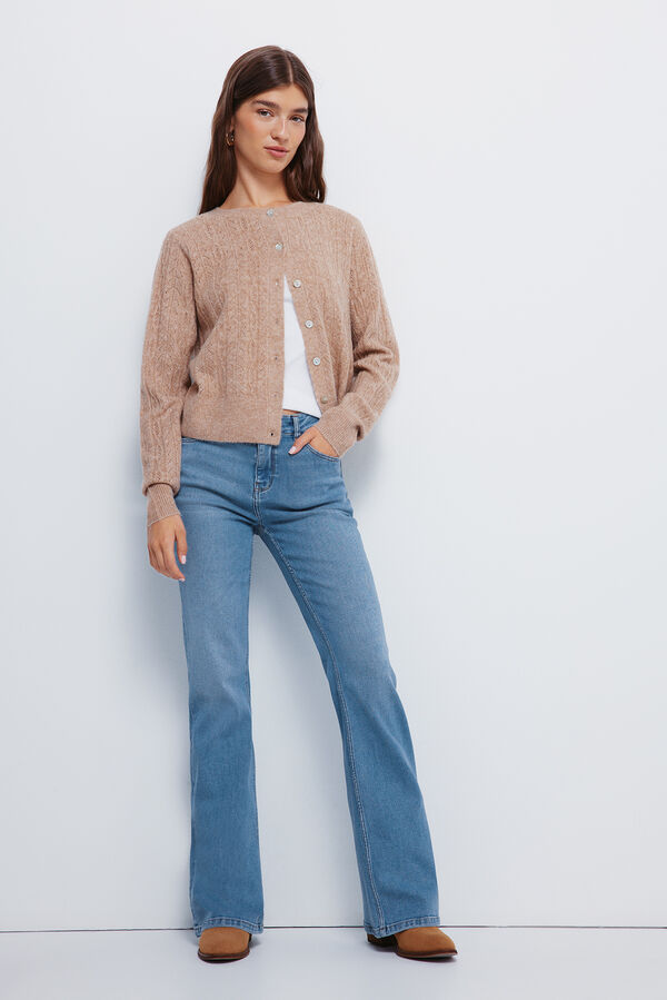 Springfield Kardigan sa poentel printom Braon