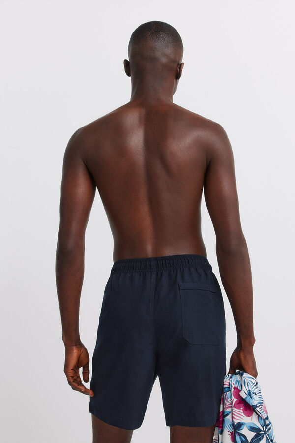 Springfield Jednobojni dugački kupaći kostim Plava