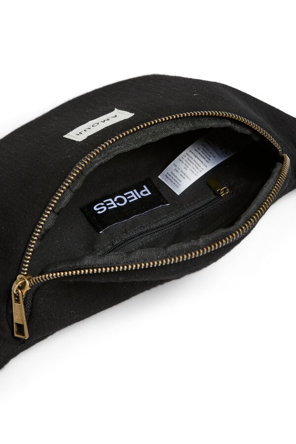 Pieces Bolsa de cintura com al&ccedil;a ajust&aacute;vel preto