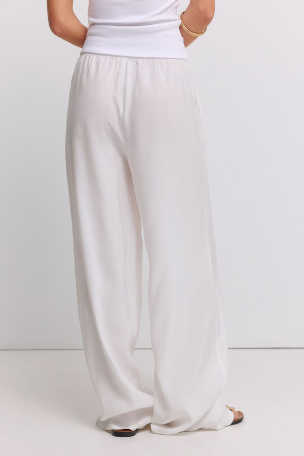 Springfield Jogger pantalone &scaron;irokih nogavica Bela