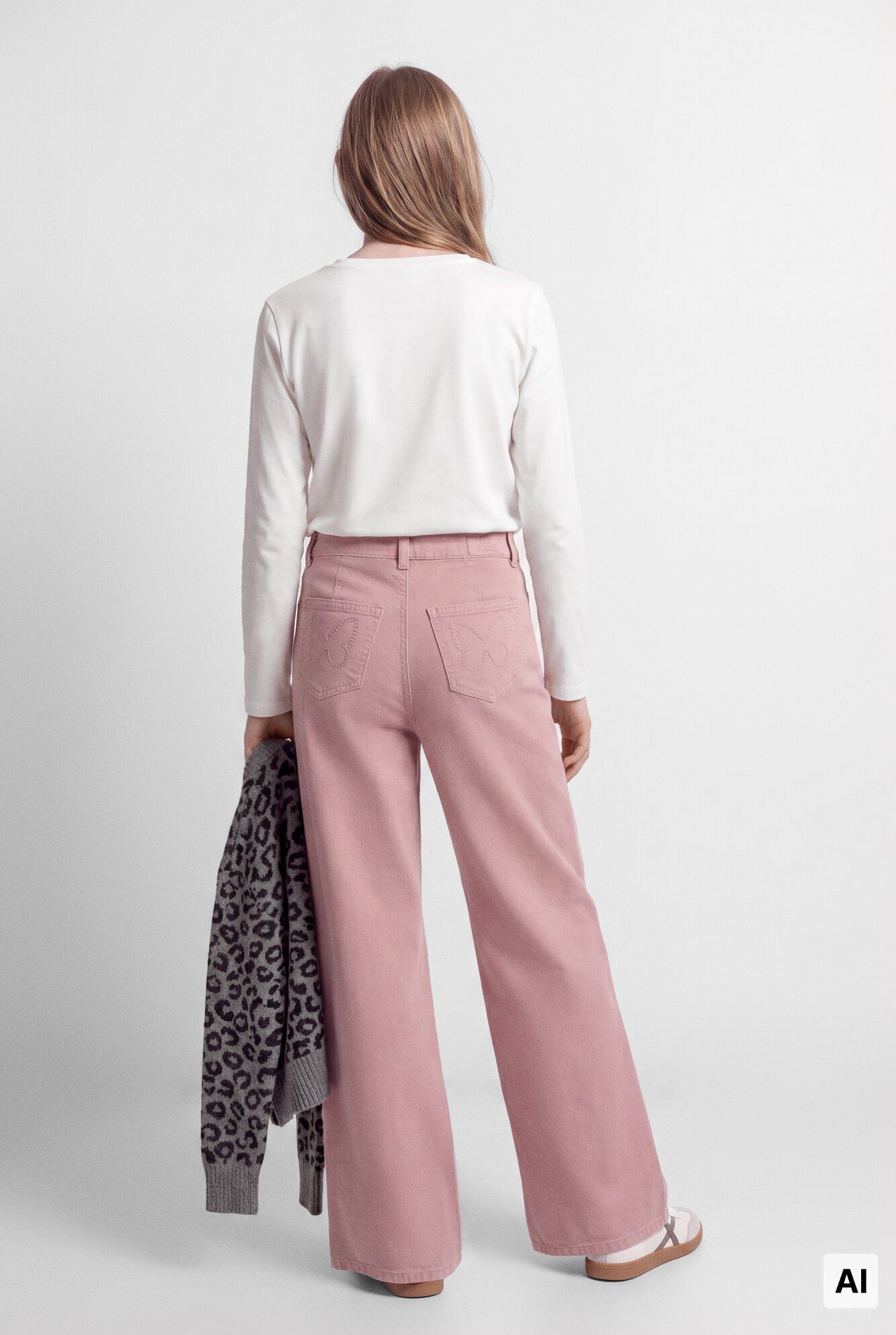 Springfield Kids Osnovne culotte pantalone od kepera za devojčice