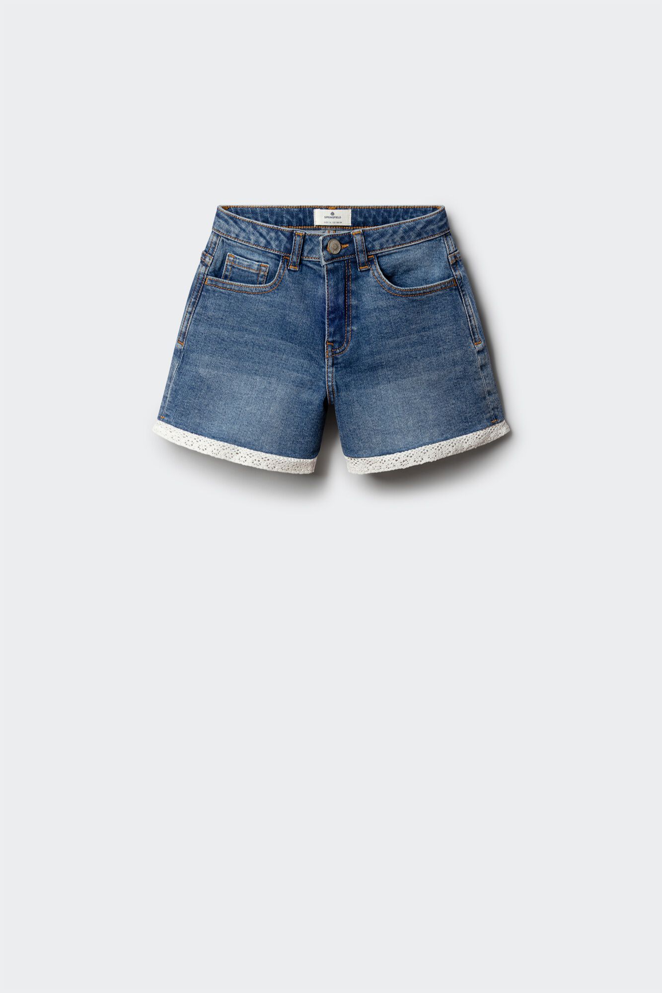 Springfield Kids Short denim lace ni&ntilde;a