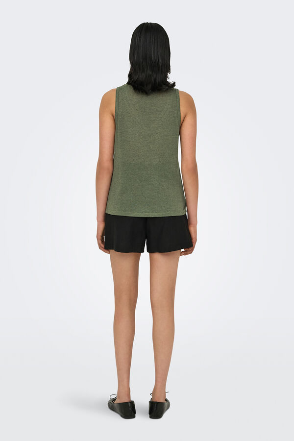 Only Camiseta regular fit tirantes verde