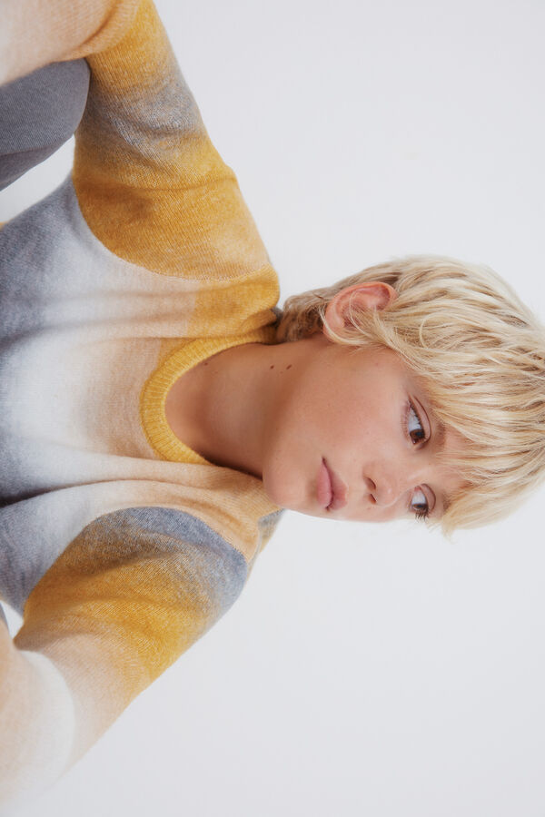 Springfield Kids Narandžasti pruge džemper za dečake Žuta