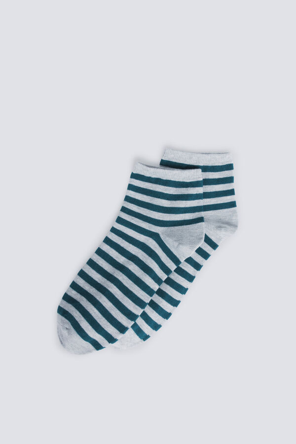 Springfield Kratke prugaste čarape crne boje Zelena