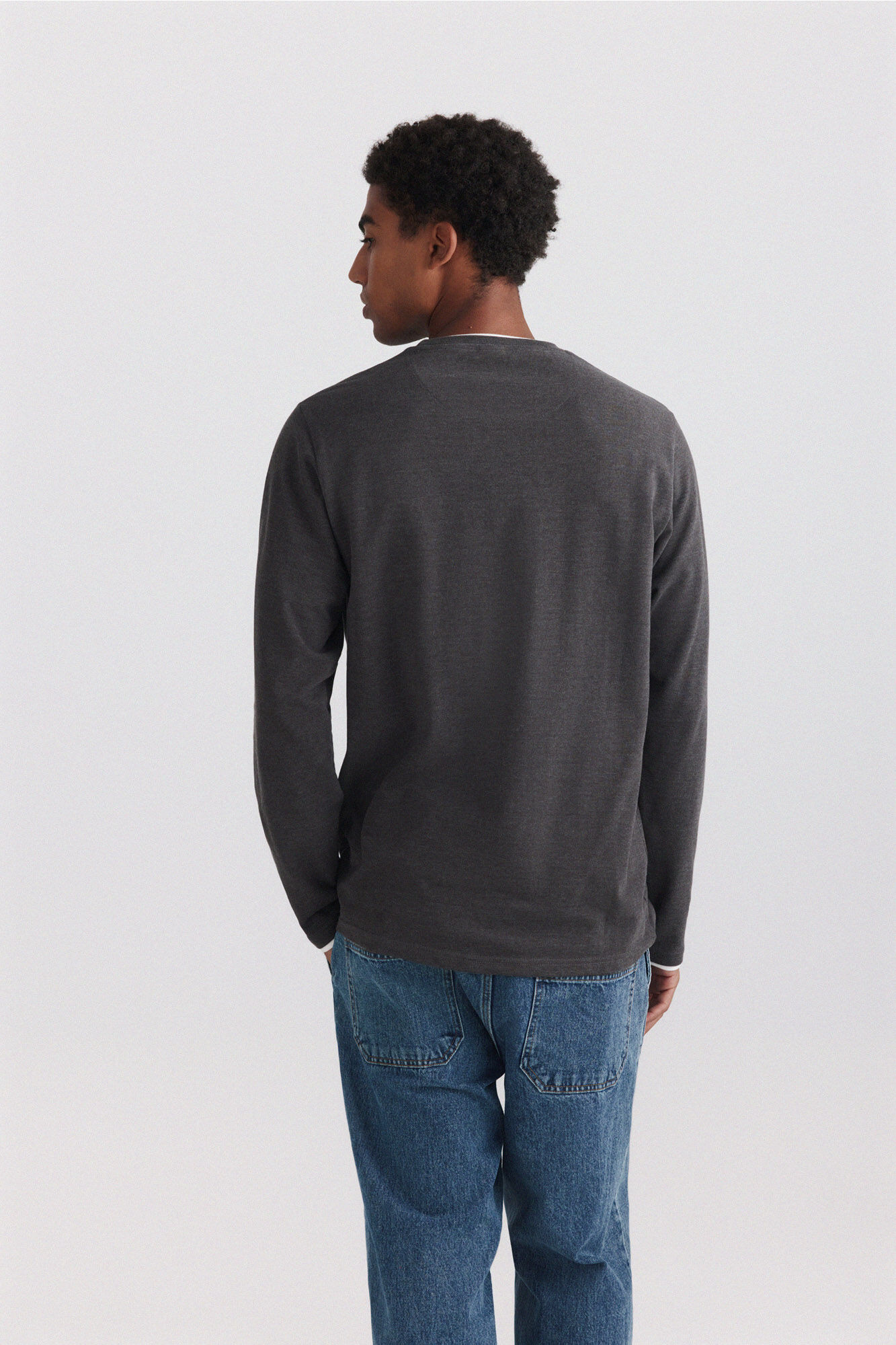Springfield Camiseta manga larga doble cuello melange