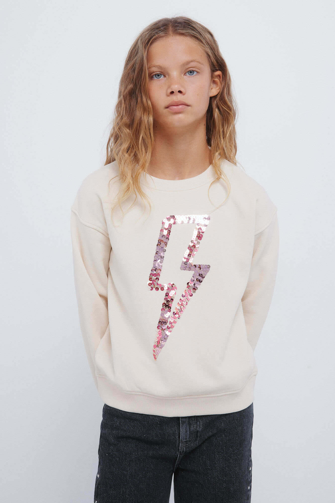 Springfield Kids Devojačka duks sa "munjom".