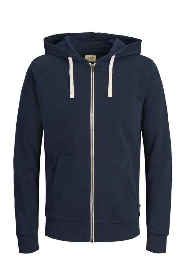 Jack & Jones Sudadera cremallera contraste azul