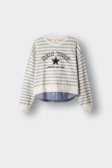 Springfield Kids Camisola bimaterial "New York" menina bege