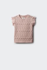 Springfield Kids Pleteni top sa karnerima za devojčice Roze