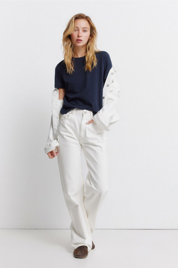 Springfield Osnovna majica sa kratkim rukavima Crna