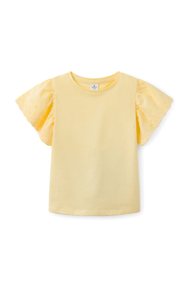 Springfield Lány fodros pólója sárga
