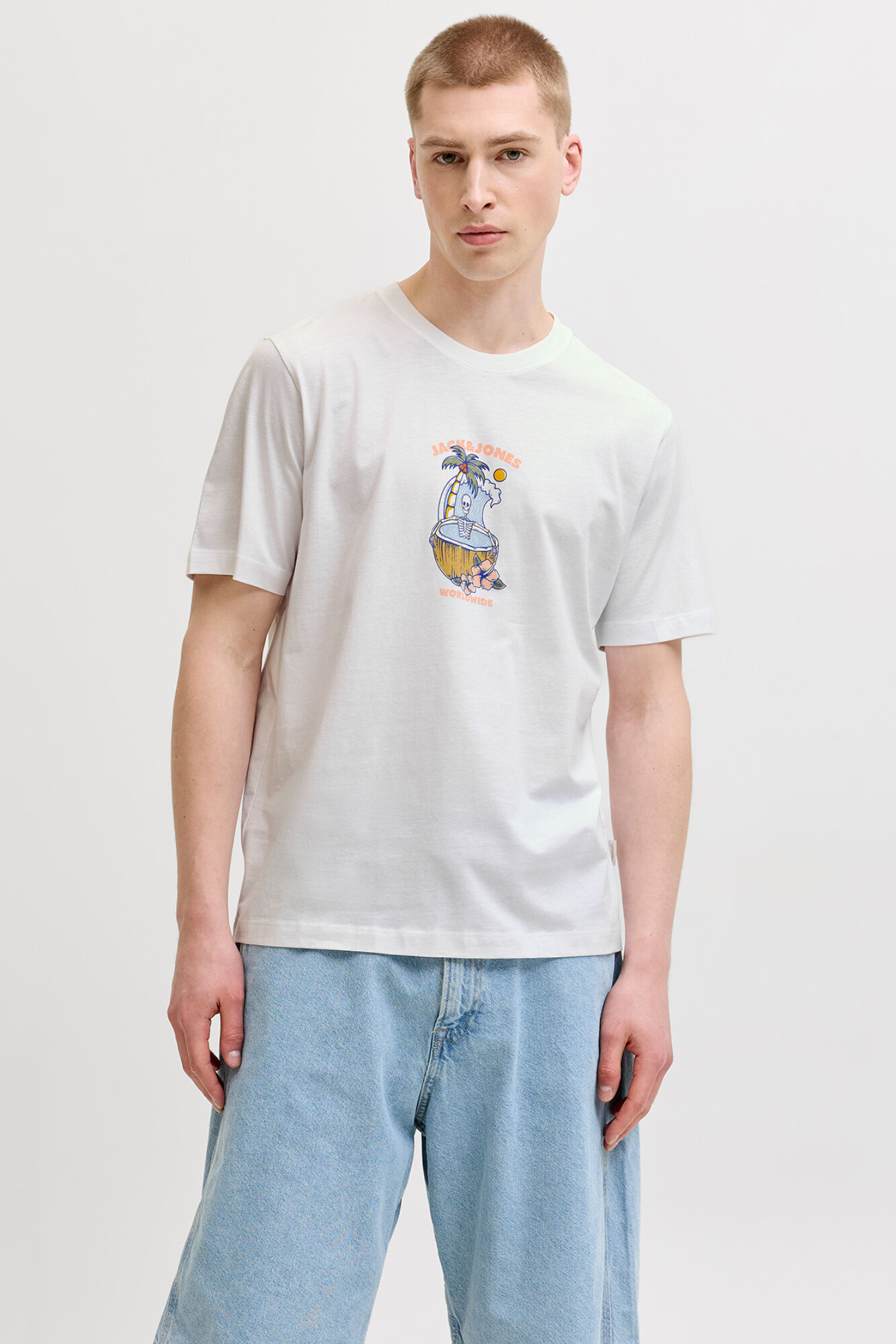 Jack & Jones T-shirt estampada em algod&atilde;o
