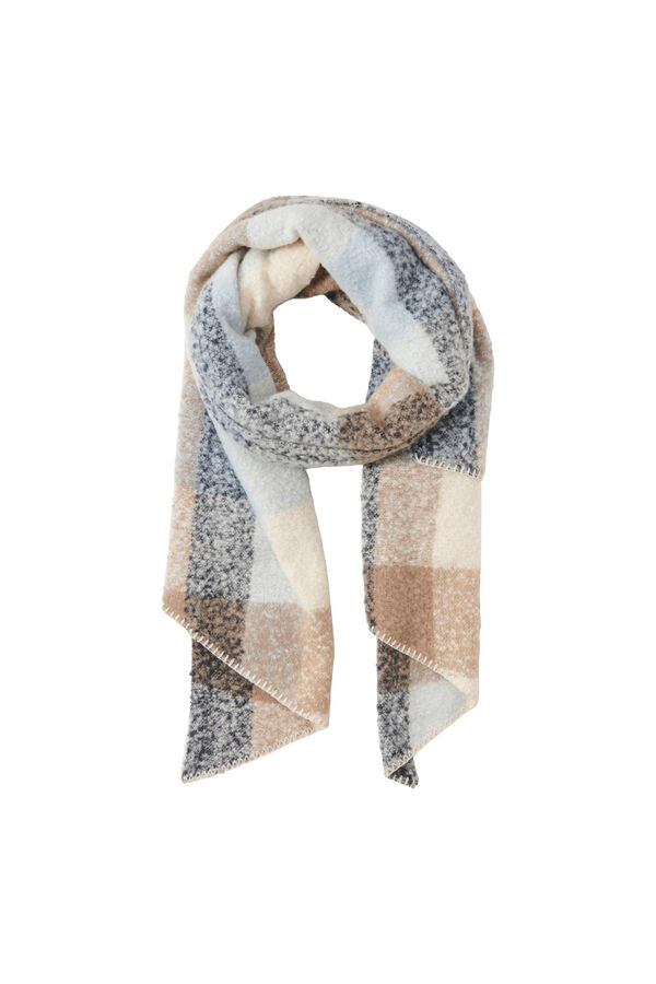 Pieces Long checked scarf bleu