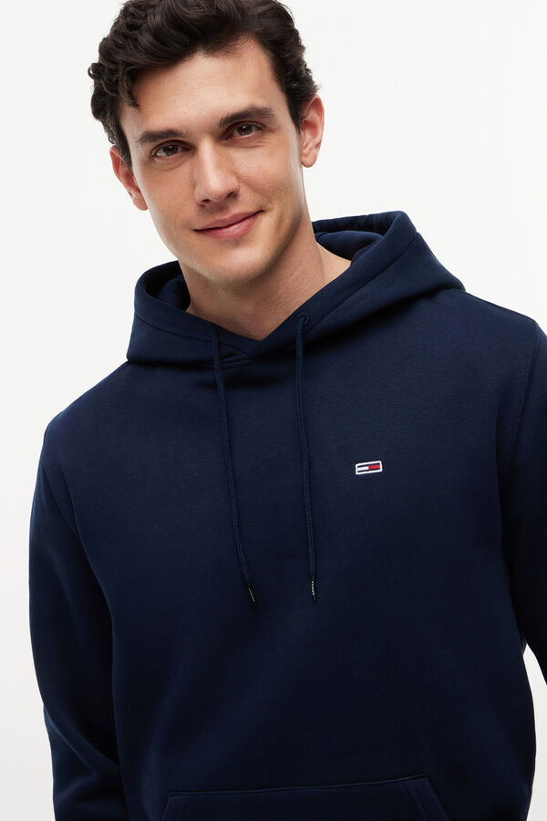 Tommy Jeans Sudadera con capucha y bolsillo azul
