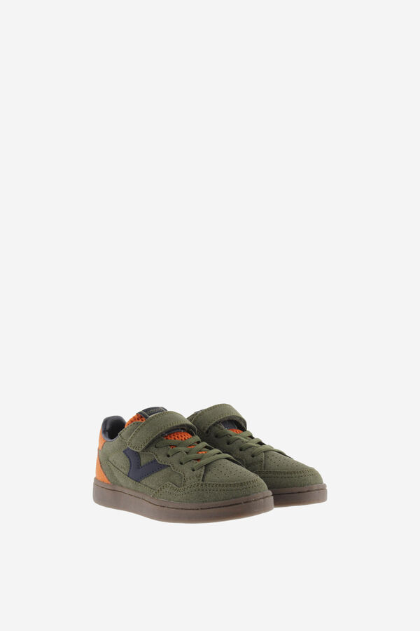 Victoria Zapatillas de efecto serraje kaki
