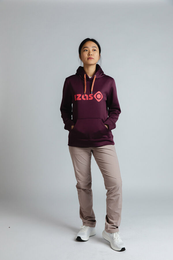 Izas Sudadera con capucha burdeos