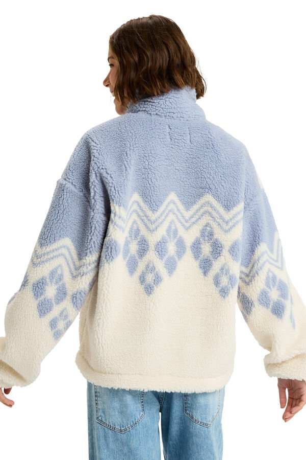 Roxy Mountain Story - Polar con media cremallera para mujer blanco