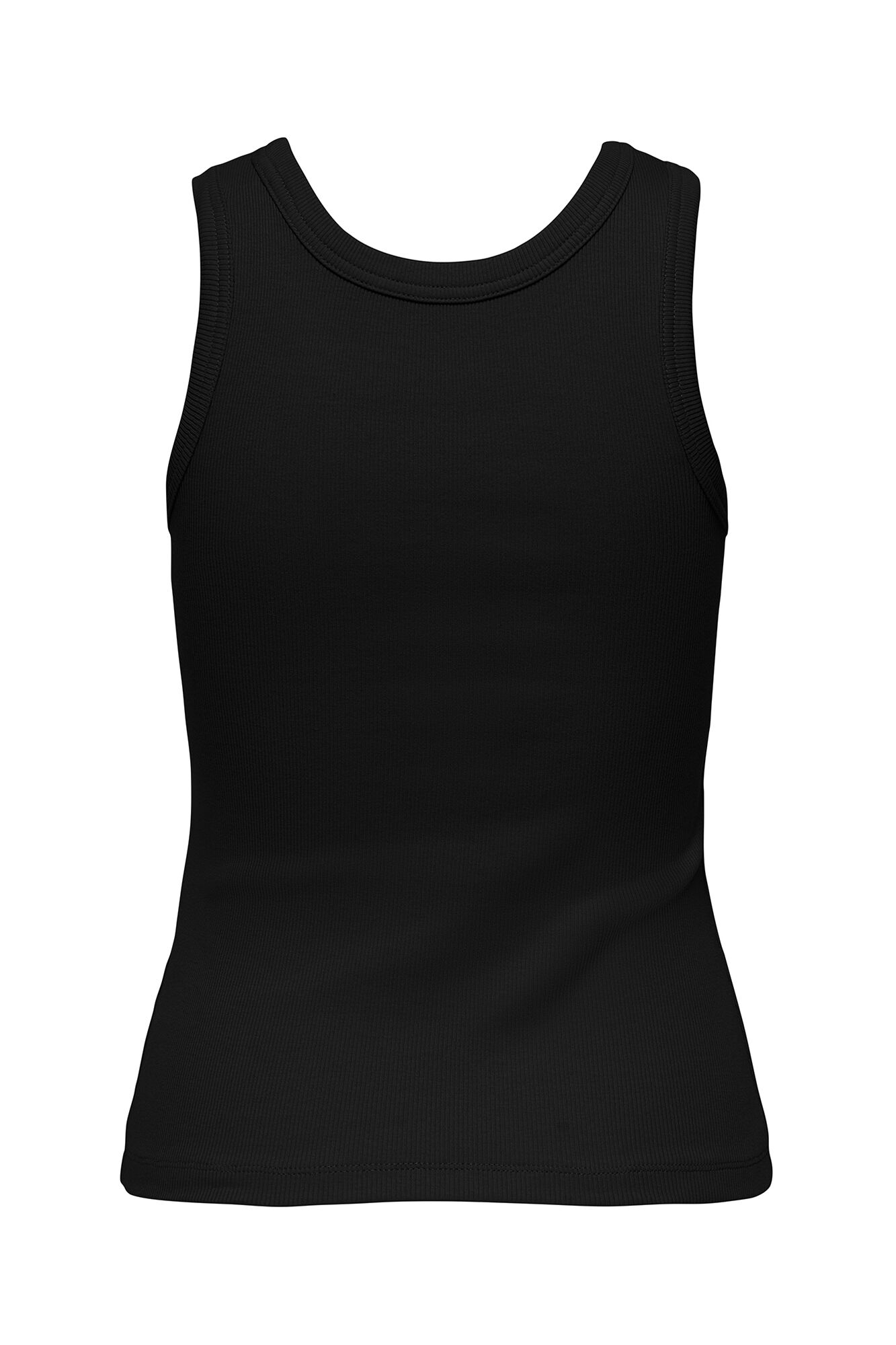 Only Top canelado sem mangas