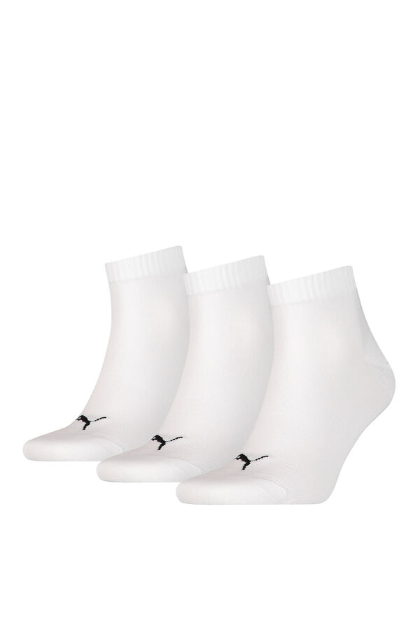 Puma Pack de calcetines tobilleros blanco