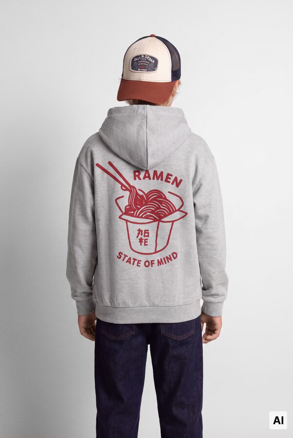 Springfield Kids Sweatshirt "Korean Noodes" crian&ccedil;a cinzento