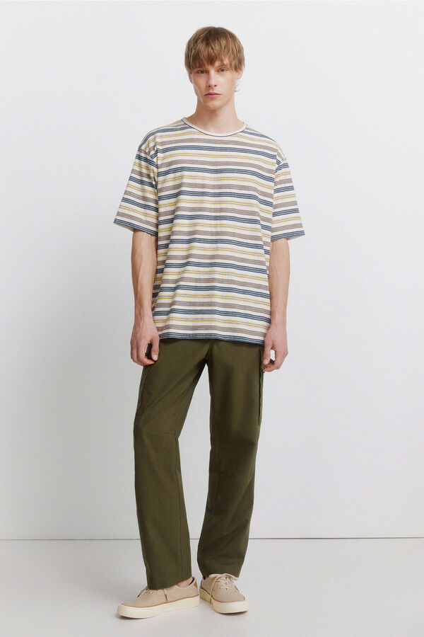 Springfield Prugasta majica Bež