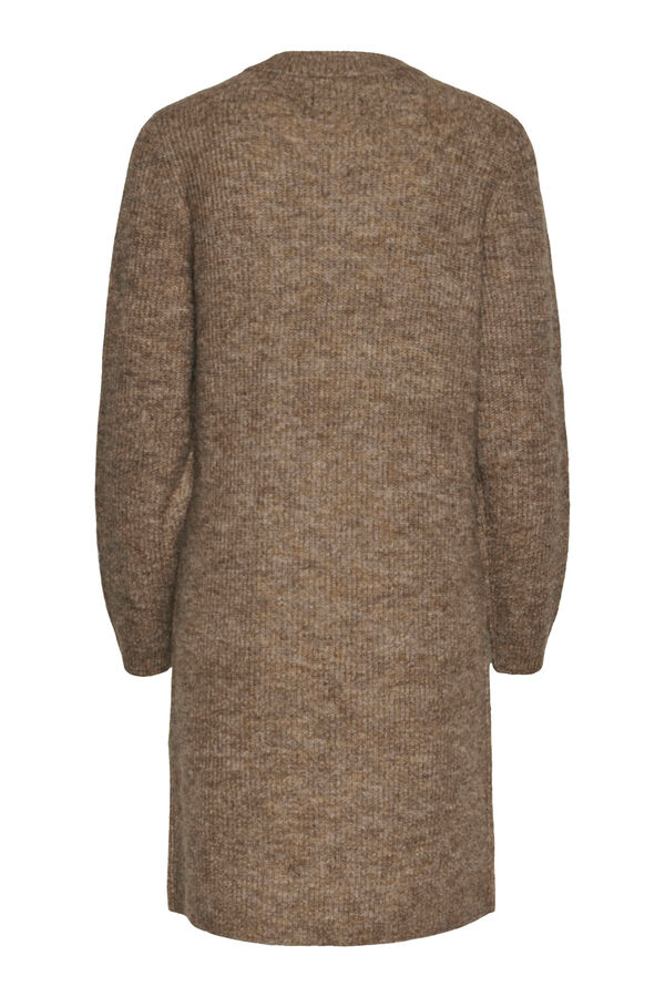 Pieces Vestido curto de malha cru