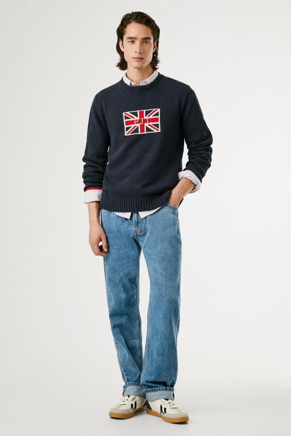 Pepe Jeans Jersey Union Jack Fit Regular azul