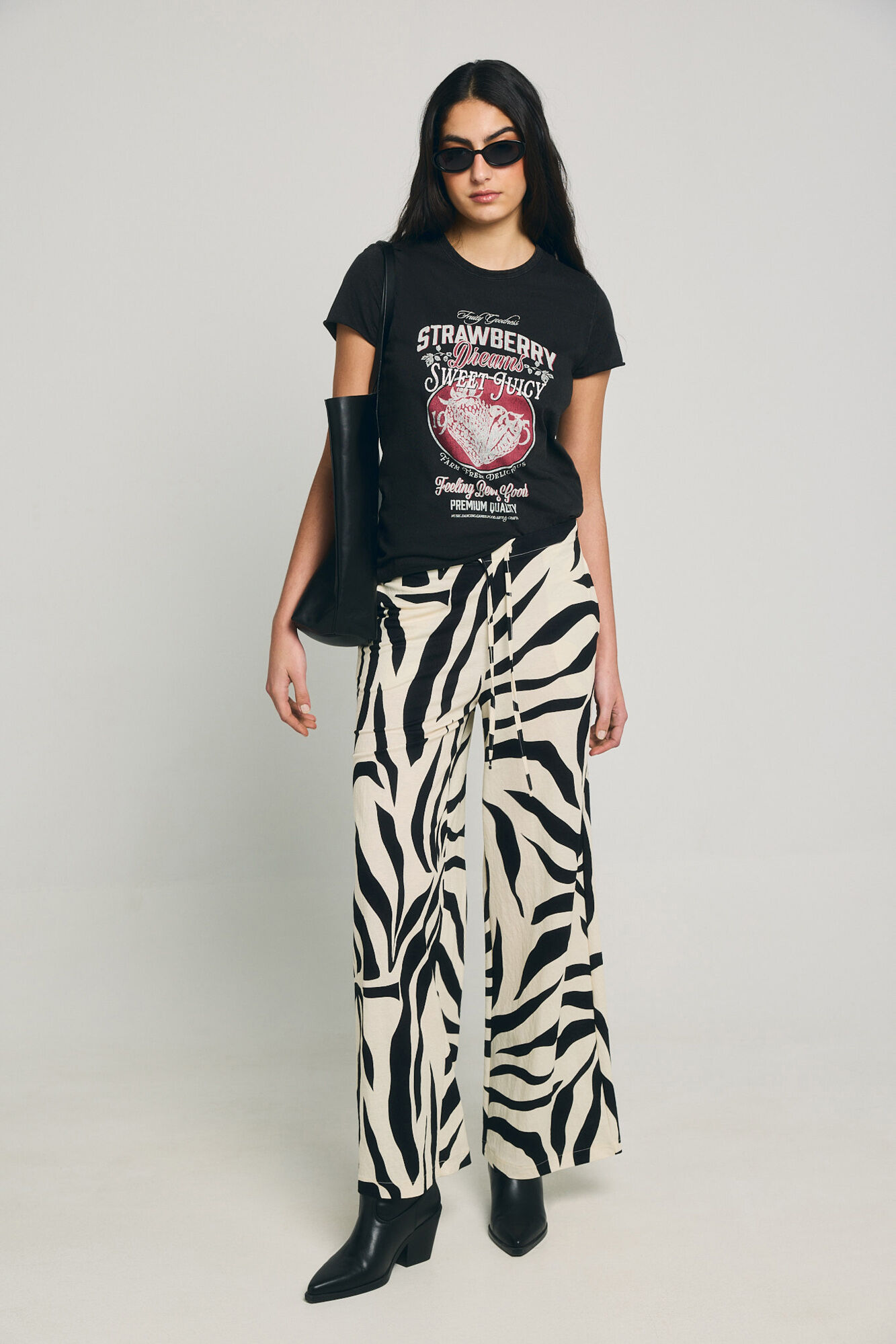Only T-shirt de manga curta estampada