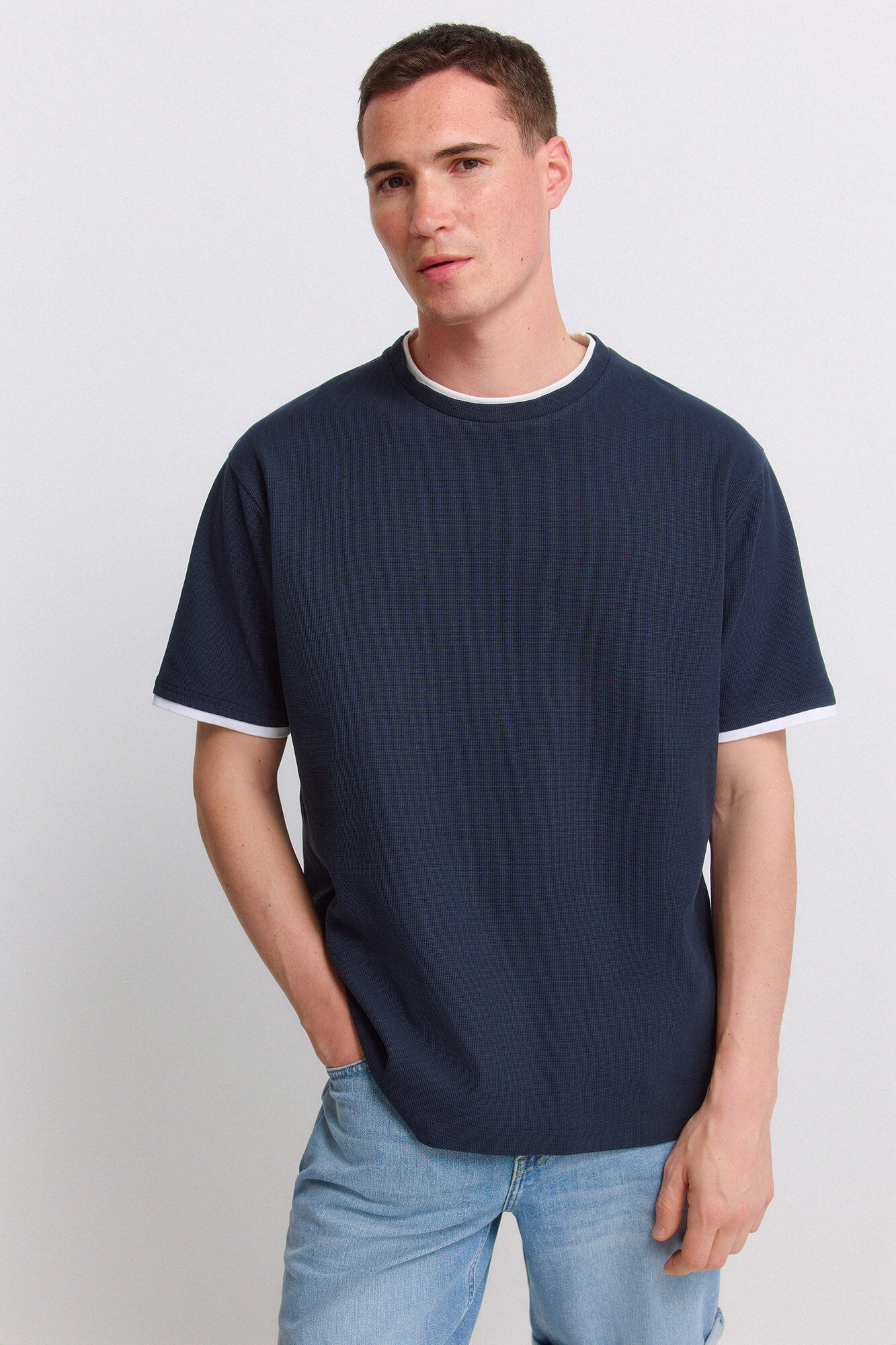 Springfield Camiseta waffle doble