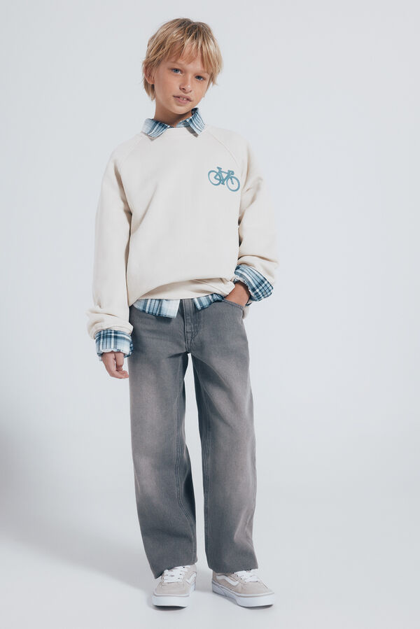 Springfield Kids Children's hood bike sweatshirt Bež